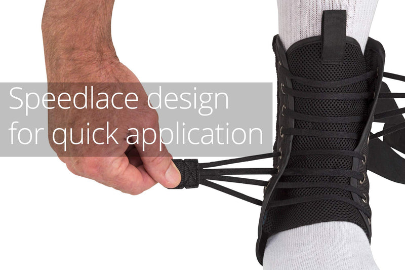 [Australia] - Ossur FormFit Ankle Brace with Speedlace & Figure 8 Straps | Single Pull Closure & Removable Semi-Rigid Stays | Ankle Immobilization Post Injury or Prophylactic Use | Durable Material | (Medium) 