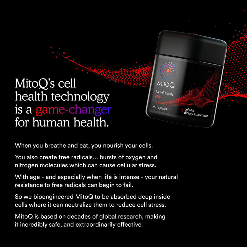 [Australia] - MitoQ Advanced CoQ10 Ubiquinol Supplement, Antioxidant Support for Mitochondria, Organ Health, Healthy Aging, and Cellular Energy (60 Veggie Capsules) 60 Count (Pack of 1) 