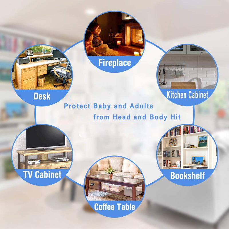 [Australia] - Edge Protector 100% Silicone, Baby Proofing Corners Clear Guards, Pre-Tape Adhesive Soft for Kids Safety, Child Table Cabinets Furniture Bumper (2/5x2/5 in, 3 FT) 2/5x2/5 in 