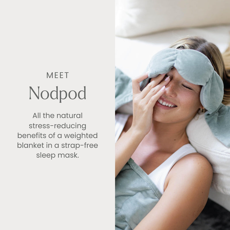 [Australia] - Nodpod Gentle Pressure Sleep Mask | Patented Light Blocking Design for Sleeping, Traveling & Relaxation - Sage Sage Cotton 1 Count (Pack of 1) 