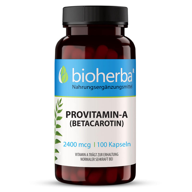 [Australia] - BETA CAROTINE High-dose provitamin A (beta-carotene) capsules 2400 mcg - 100 pieces for healthy skin and tan from BIOHERBA 100 capsules 