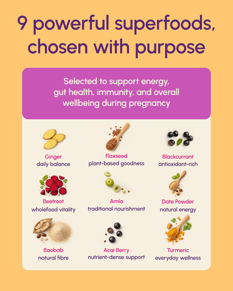 Premium Multivitamin Powder for Pregnancy, Breastfeeding & Prenatal Support - 30-Days | Folic Acid as Methylfolate, Probiotics + Vitamin D3 & C, Organic Superfoods, UK Made