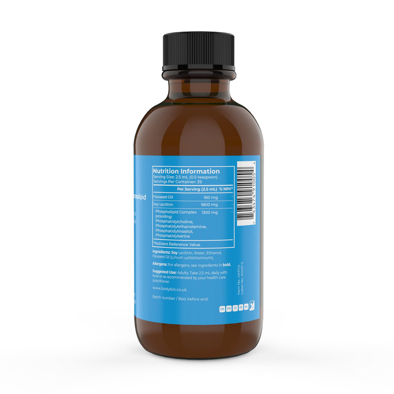 BodyBio PC - Phosphatidylcholine for Brain Health, Mental Clarity, Cognitive Function, Cellular Repair & Healthy Aging, Phospholipid Complex Supplement for Gentle Daily Detox 114 ml (Pack of 1)