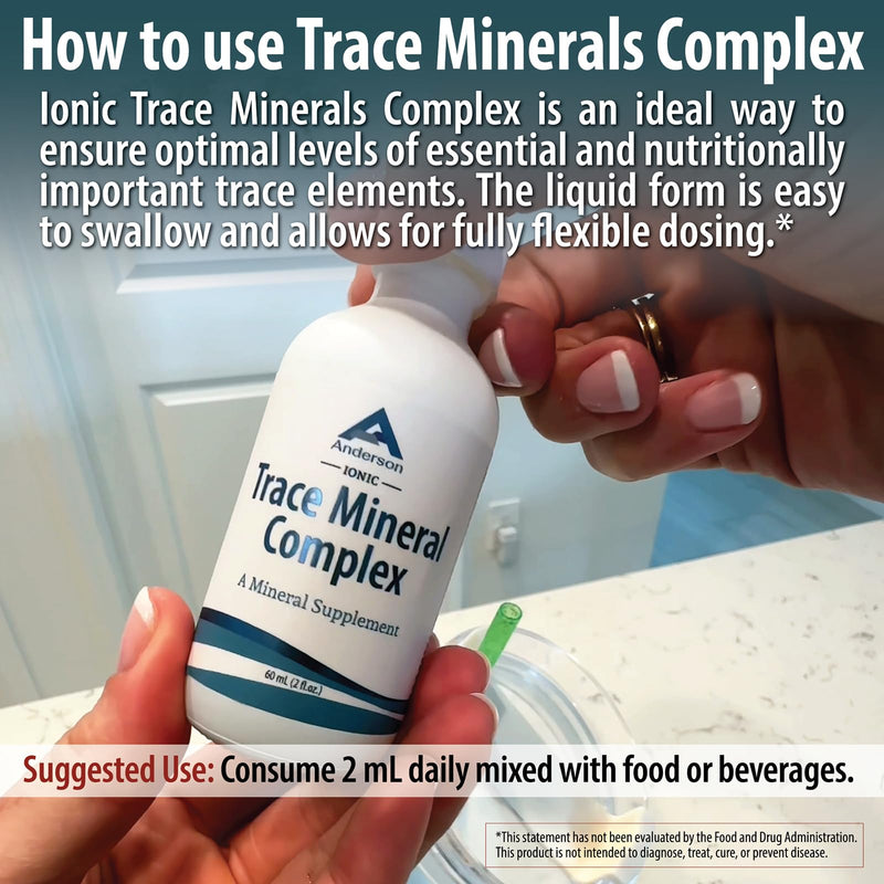 [Australia] - Trace Mineral Complex | Full Spectrum Minerals | Ionic Liquid Mineral Drops for Water | Electrolytes, Hydration Supplement | 2 fl oz Glass Bottle 