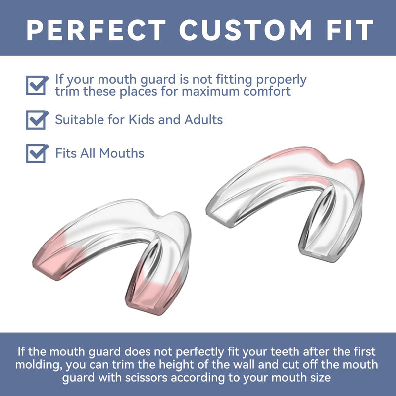 [Australia] - Women Mouth Guard for Teeth Grinding, Pack of 8 Moldable Mouth Guards for Clenching Teeth, Comfortable Night Guard for Teenagers Sport Athletic, Whitening Tray Medium Size 