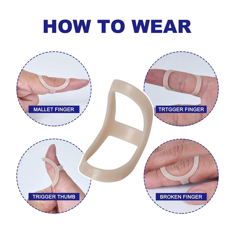 [Australia] - 6 pcs Oval Finger Splints Waterproof Finger Splint for Broken Finger, Trigger Finger,Mallet Fingers - Trigger Finger splints For Thumb, Index, Middle, Pinky or Ring Finger(5.6.7.8.9.10) 5,6,7,8,9,10 
