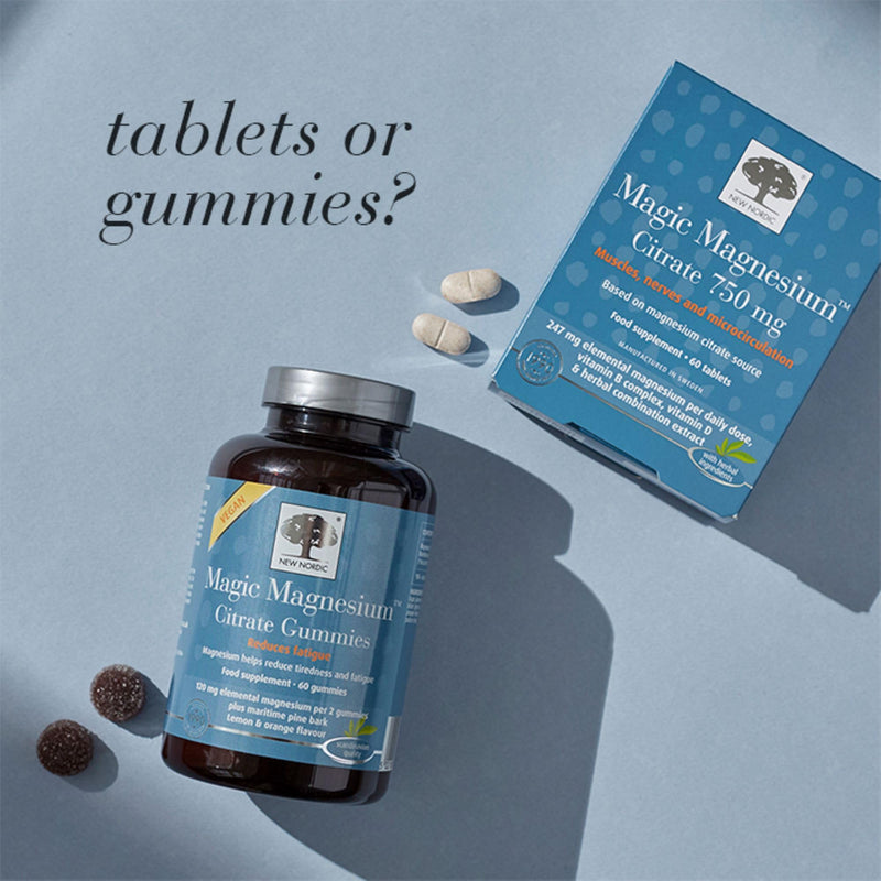 New Nordic Magic Magnesium Citrate Gummies with Maritime Pine Bark Extract, 1 Month Supply, Lemon & Orange Flavour, 60 Count (Pack of 1) 60 count (Pack of 1)