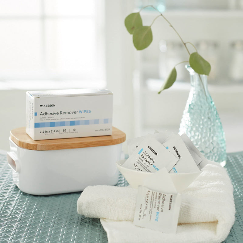 [Australia] - McKesson Adhesive Remover Wipes, Sterile, Individual Packet, 50 Wipes 1 Count (Pack of 50) 
