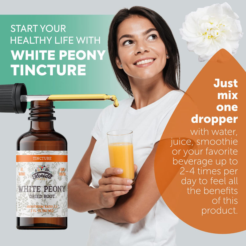 [Australia] - White Peony Tincture, Organic White Peony Extract (Paeonia Lactiflora) Root, Non-GMO in Cold-Pressed Organic Vegetable Glycerin 2 oz, 670 mg 2 Fl Oz (Pack of 1) 