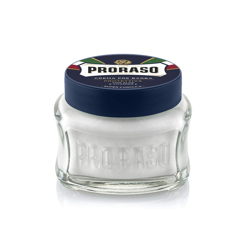 [Australia] - Proraso Pre-Shave Conditioning Cream for Men, Protective Formula for Dry Skin with Vitamin E and Aloe Vera, 3.6 oz 
