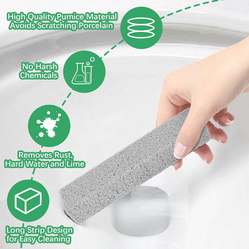 [Australia] - Pack of 6 Pumice Stone Toilet, Pumice Stone for Toilet, Pumice Stone Toilet Block, Grill Pumice Stone Cleaning Stone with Handle, Blocks Pumice Stone Cleaning Stone, Urine Stone Remover Toilet Stone for Toilet, Bathroom, Kitchen, Foot Care 