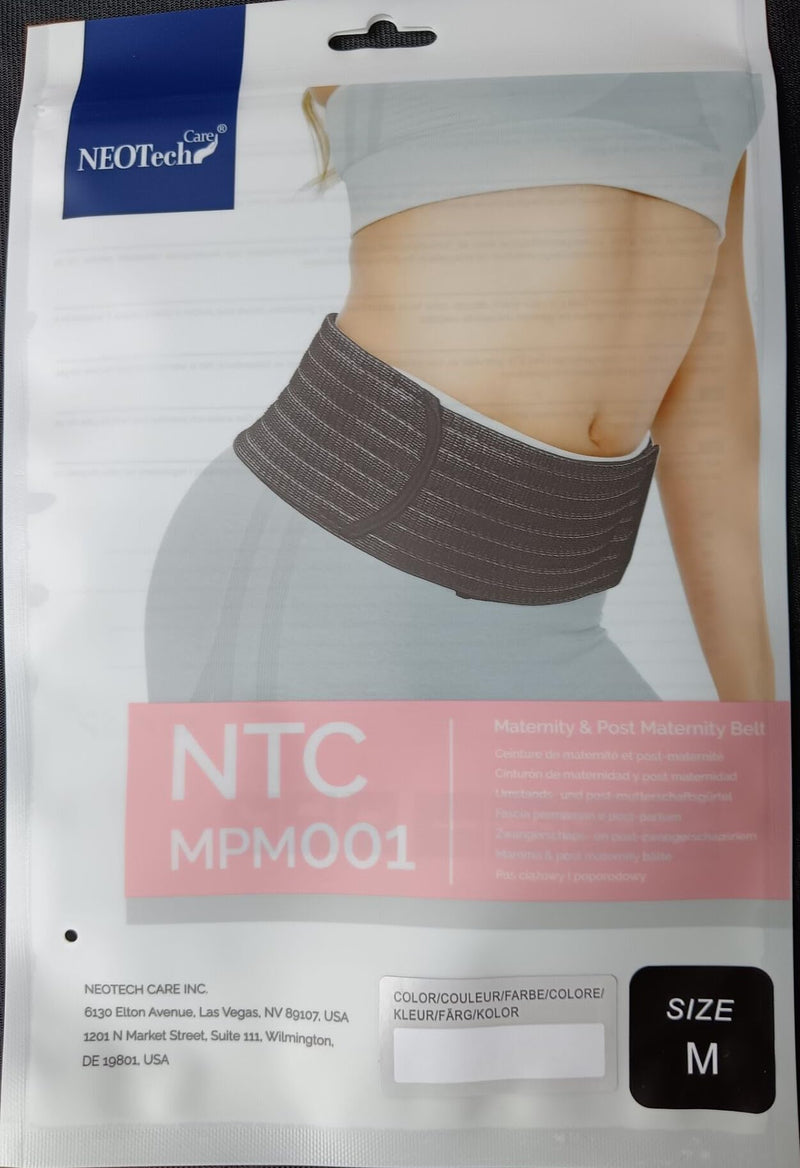 NeoTech Care 3-in-1 Maternity Pregnancy Support, Postpartum Belly Wrap & Pelvis Belt/Brace/Band (White, Medium Size) M White