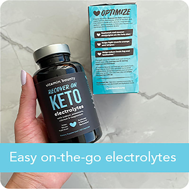 [Australia] - Vitamin Bounty Recover On Keto Electrolytes - Keto Supplements, Keto Electrolytes Pills, Electrolyte Supplement, Keto Vitamins, Sugar Free Hydration, Boost Energy, Workout Recovery - 60 Capsules 