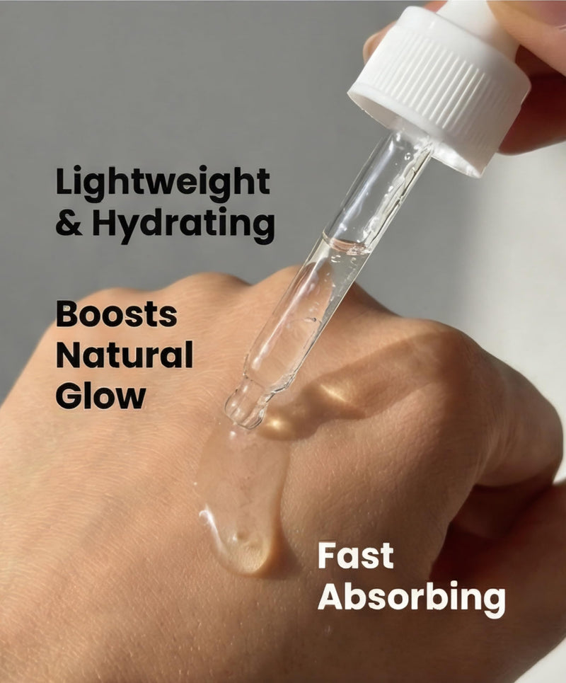 MAYA Vitamin C Brightening Serum with Folic Acid, Face Serum for Hydration & Glow, Lightweight Daily Facial Serum, 30ml