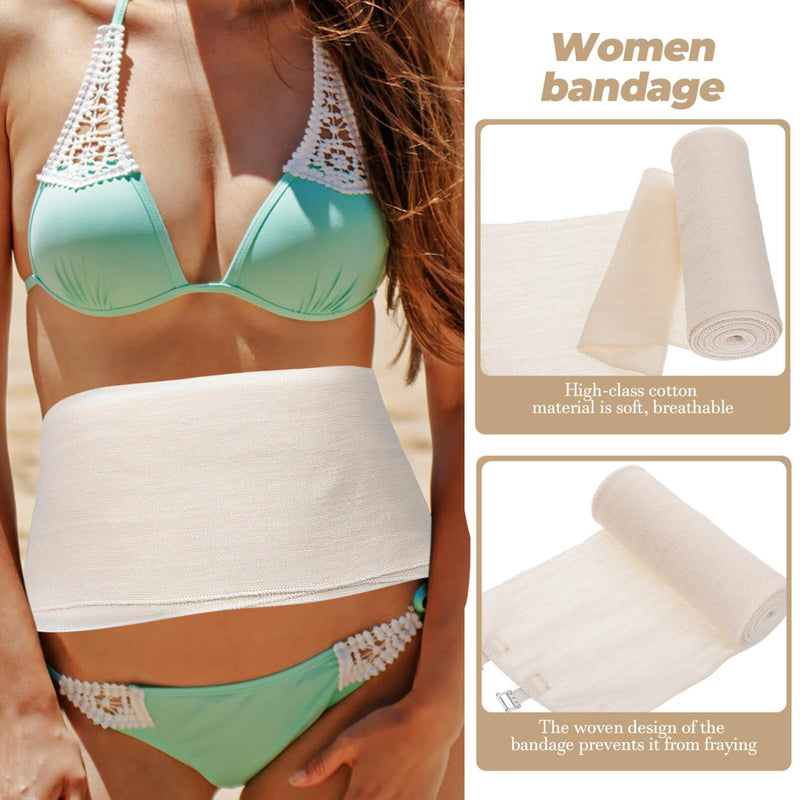 Elastic Abdominal Binder - 5.89X3.14X0.04in, Cotton, Breathable Elastic - Soft Latex- Abdomen for Men and Women