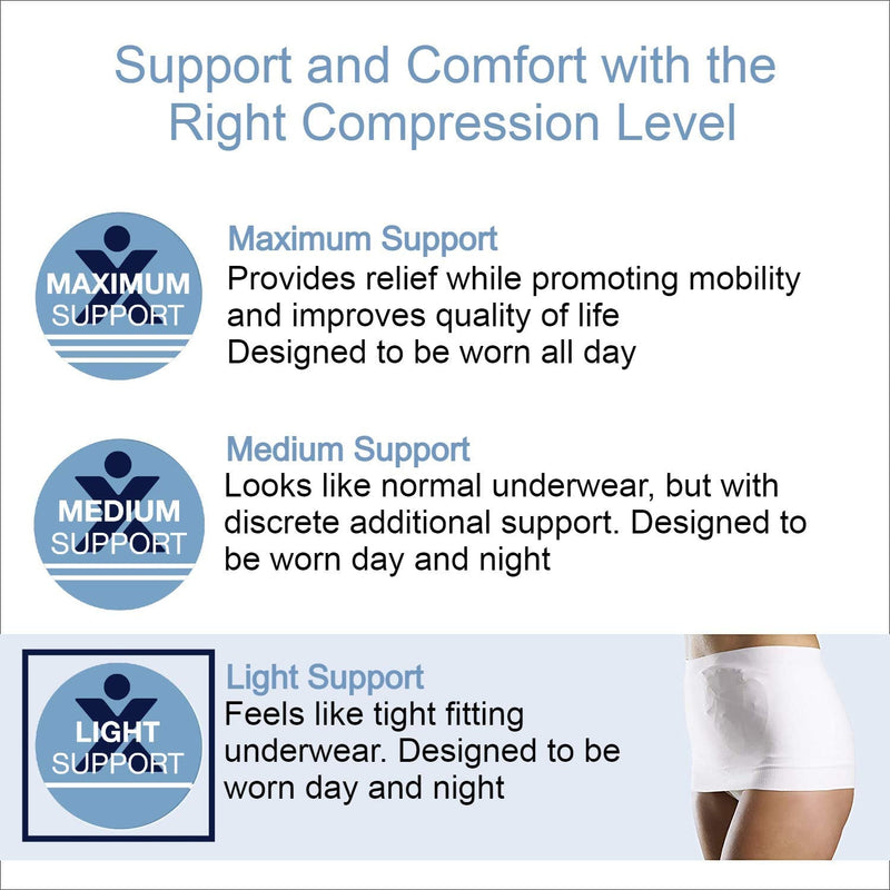 [Australia] - StomaSafe Plus Ostomy/Hernia Support Garment Light by TYTEX (Black, L/XL), 47-1/2" - 55-1/2" Hip Circumference Large/X-Large (Pack of 1) Black 