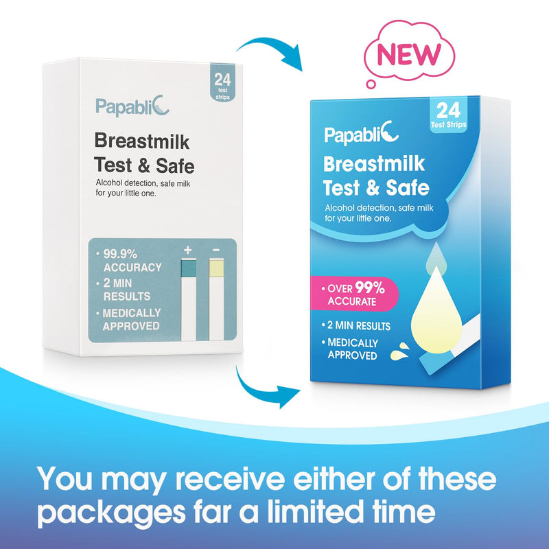Papablic 36+24 Breastmilk Alcohol Test Strips 2-mins Quick & Accurate Detection for Alcohol in Breastmilk