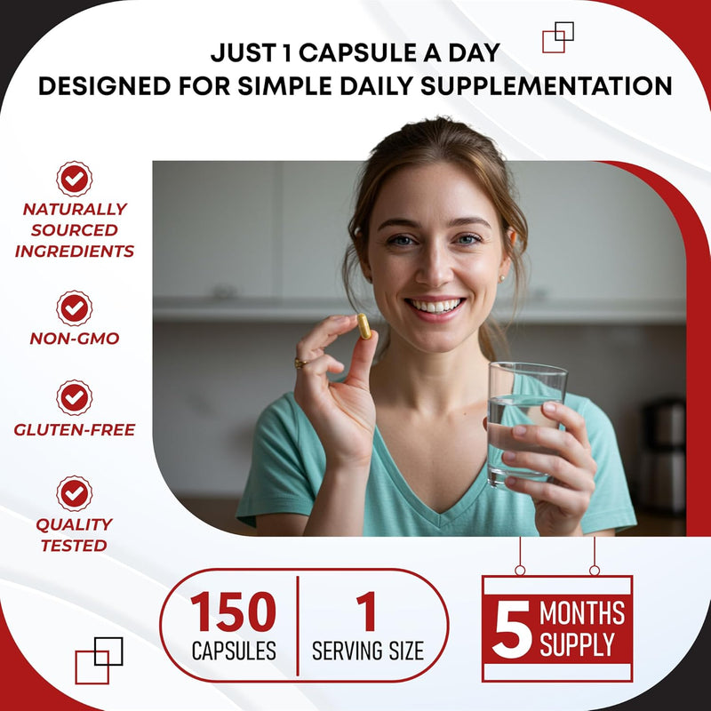 [Australia] - Cayenne Pepper Turmeric Odorless Garlic Cinnamon Fenugreek Citrus Bergamot Artichoke Blueberry Green Tea Black Pepper -150 Capsules- Made in USA 150 count (pack of 1) 
