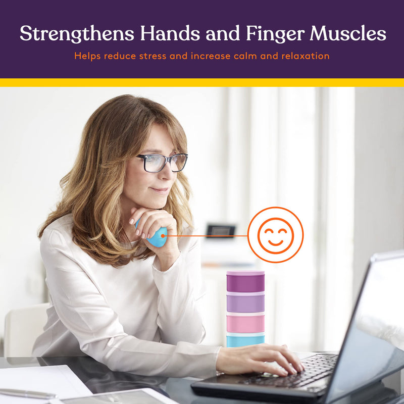 [Australia] - Special Supplies Therapy Putty for Kids and Adults - Resistive Hand Exercise Stress Relief Therapy Putty Kit, Set of 4 Strengths, Three Ounces of Each Putty 