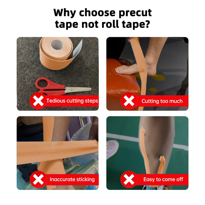 [Australia] - IEADEN Precut Kinesiology Tape for Knees, 10 Pcs - Knee Support & Stability, Knee Pain Relief Athletic Tape - Waterproof & Elastic, Breathable Hypoallergenic Latex-Free Tape, Beige 
