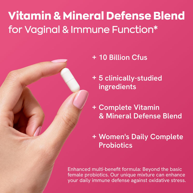 Gynable Vaginal Probiotics for Women Odor & Itch Support, pH Balance | Female Probiotics,10 Billion CFU Lactobacillus Probiotics Blend,Selenium,Vitamin C/E/D3 Promote Immune Health,60 Count 2