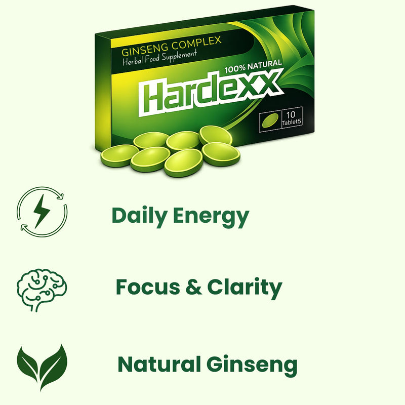 Green Ginseng Complex for Men – Herbal Ginseng Supplement Tablets for Daily Vitality, Energy & Wellness Support – Pack of 10