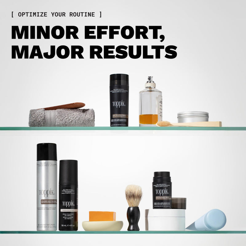 Toppik Hair Building Fibers, Fill In Fine or Thinning Hair Instantly Thicker, Fuller Looking Hair 9 Shades,4 size options Dark Brown Medium 12g