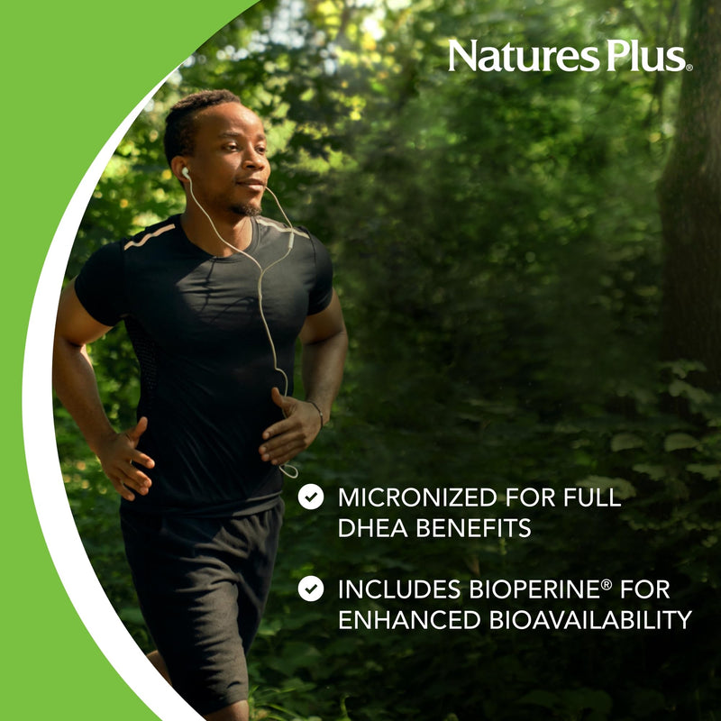 NaturesPlus DHEA-25 with Bioperine - 60 Capsules - Gluten Free - 60 Servings
