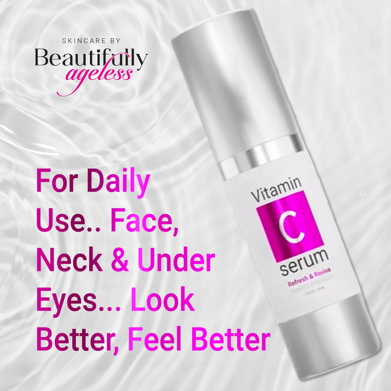 Vitamin C Face Serum for Face | Lightweight & Non-greasy | Deep Hydration & Radiant Skin | Vegan & Cruelty-Free | American-Made