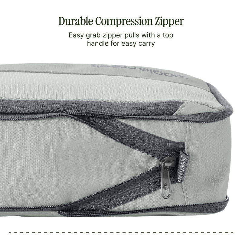 Eagle Creek Pack-It Specter Compression Packing Cubes - Durable, Ultra-Lightweight and Water-Resistant Ripstop Fabric Suitcase Organizer Bags for Clothing and Gear Storm Grey Compression Set – one Small and one Medium