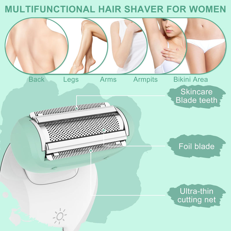 [Australia] - Solimpia Shaver Women's Electric Shaver for Body Leg Arms Armpits Bikini Zone Lady Shaver Wireless Wet Dry Shaver Bikini Trimmer for Women Rechargeable 