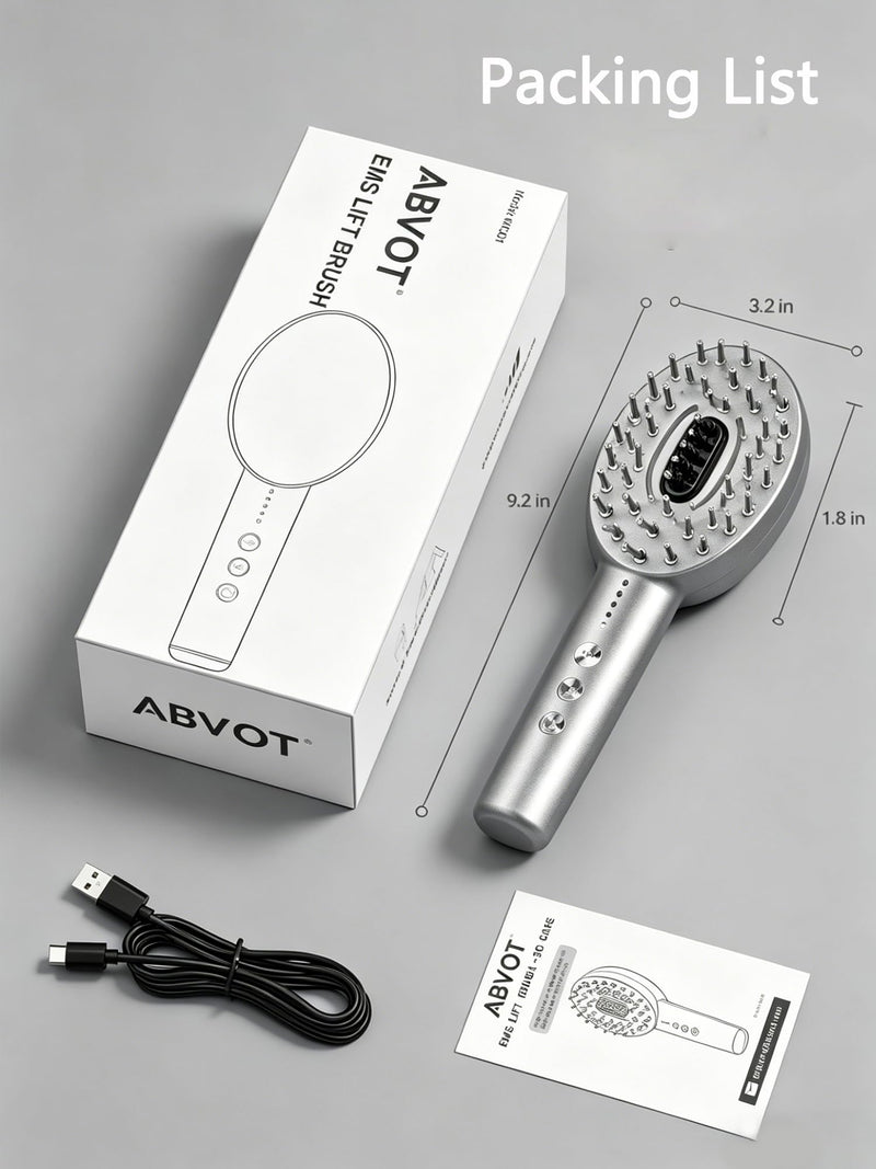 3-in-1 Electric Scalp Massager Brush, Vibrating Scalp Massager Comb with Hair Oil Applicator for Scalp/Face/Body Relaxation, Portable Massager Tool for Home & Travel, Gift for Men & Women (Grey) Grey