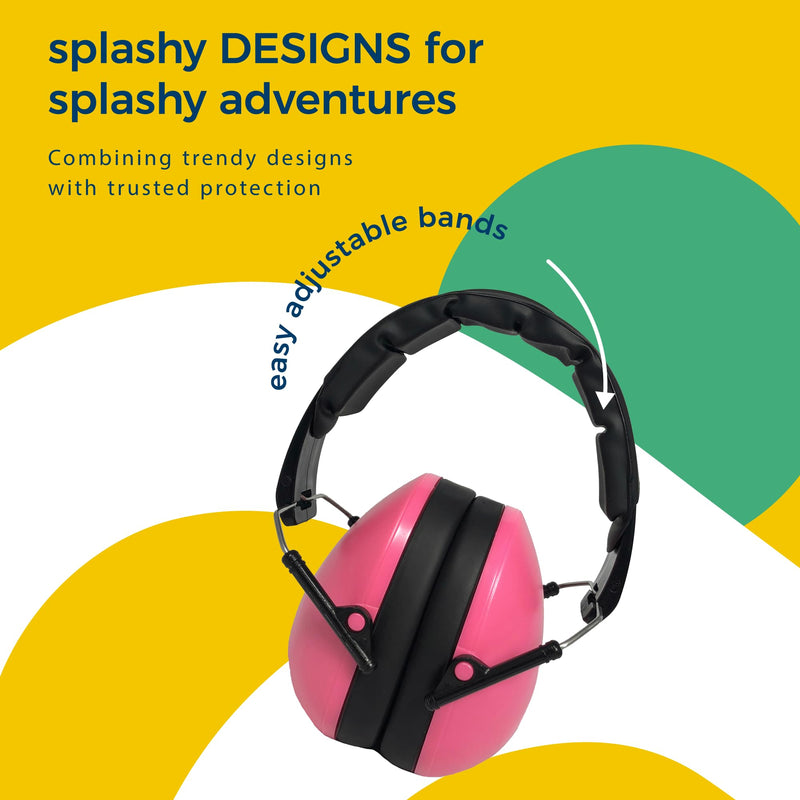 [Australia] - BANZ Kidz Earmuffs 2 Years & Older - Loud Noise Cancelling Kids Headphones & Toddler Ear Muffs, Size Adjustable Pink 