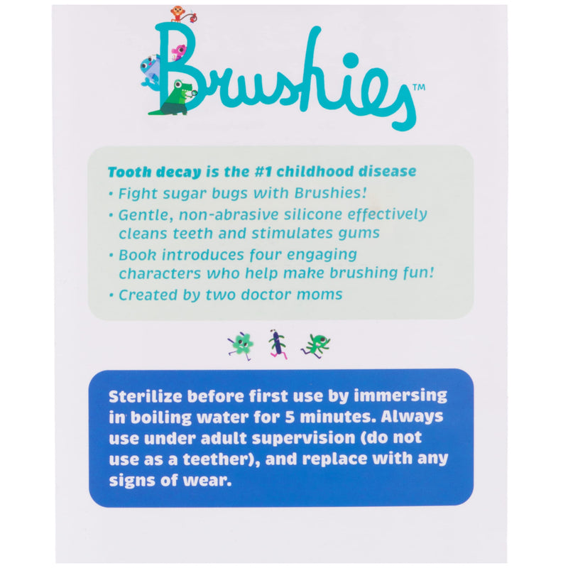[Australia] - The Brushies Chomps & Willa Baby & Toddler Toothbrush 2-Pack & Storybook Set/Dental Item and Book/Youth Tooth & Gum Care/Ages 4 Weeks to 4 Years 