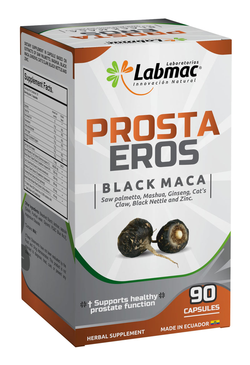 [Australia] - ProstaEros- Prostate Support Supplement - 7 Natural Ingredients - Black Maca, Saw Palmetto, Mashua, Cat's Claw, Gingseg, Black Nettle and Zinc Capsules 90 Count (Pack of 1) 90 Count (Pack of 1) 