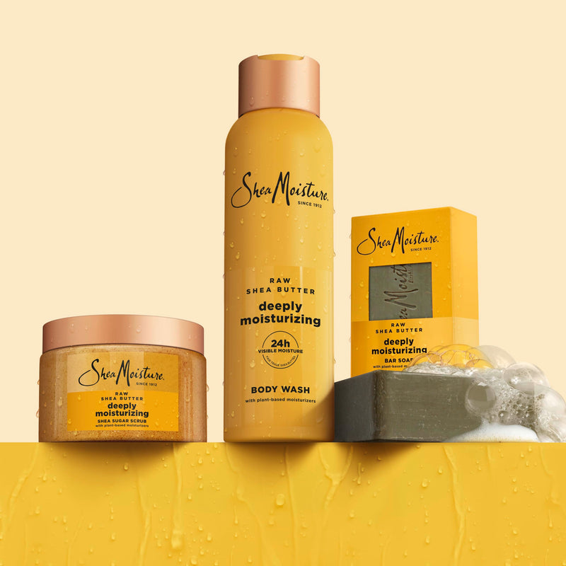 [Australia] - SheaMoisture Shea Sugar Body Scrub For Moisturize And Restore Dry Skin Raw Shea Butter Deeply Moisturizing Body Scrub With 24h Shea Moisture Nutrients 12 oz 