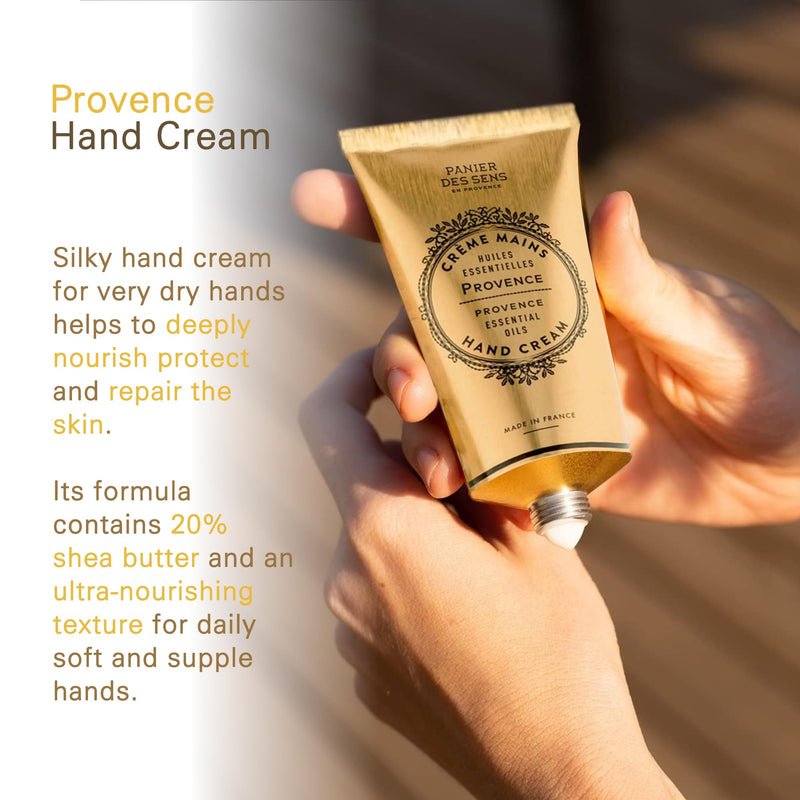 [Australia] - Panier des Sens - Hand Cream for Dry Cracked Hands - Provence Hand Lotion with Shea Butter & Olive Oil - Vitamin E Skin Moisturizer with 97% Natural Ingredients - Made in France, 2.5 fl oz 