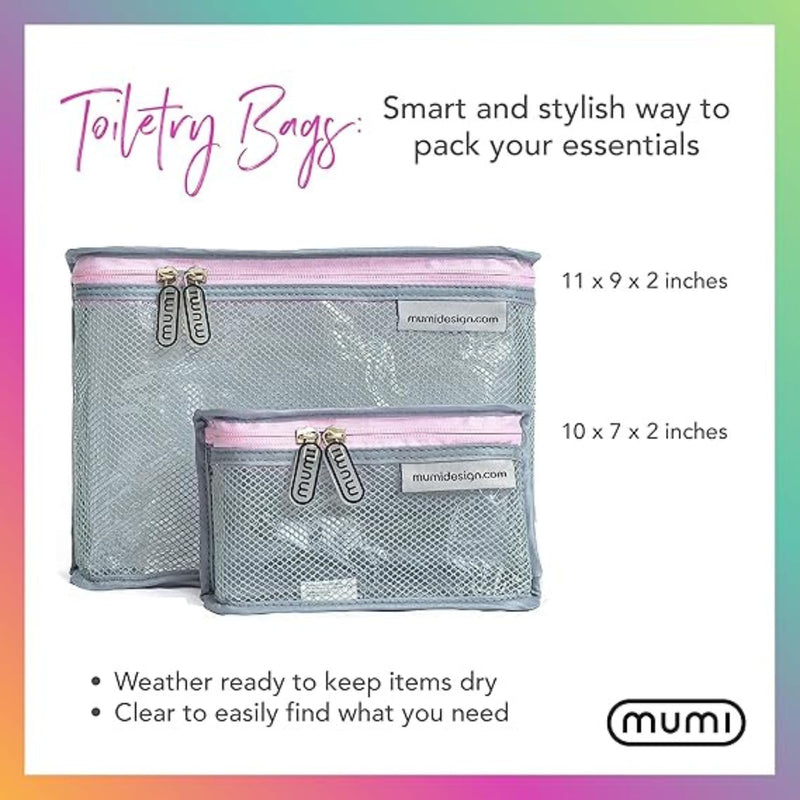MUMI Piccolo Packing Bundle – Baby Travel Organizer Set of 6 | Packing Cubes & Toiletry Bags for Baby Essentials | Diaper Bag & Suitcase Organizer | New Parent Gift Set Blue