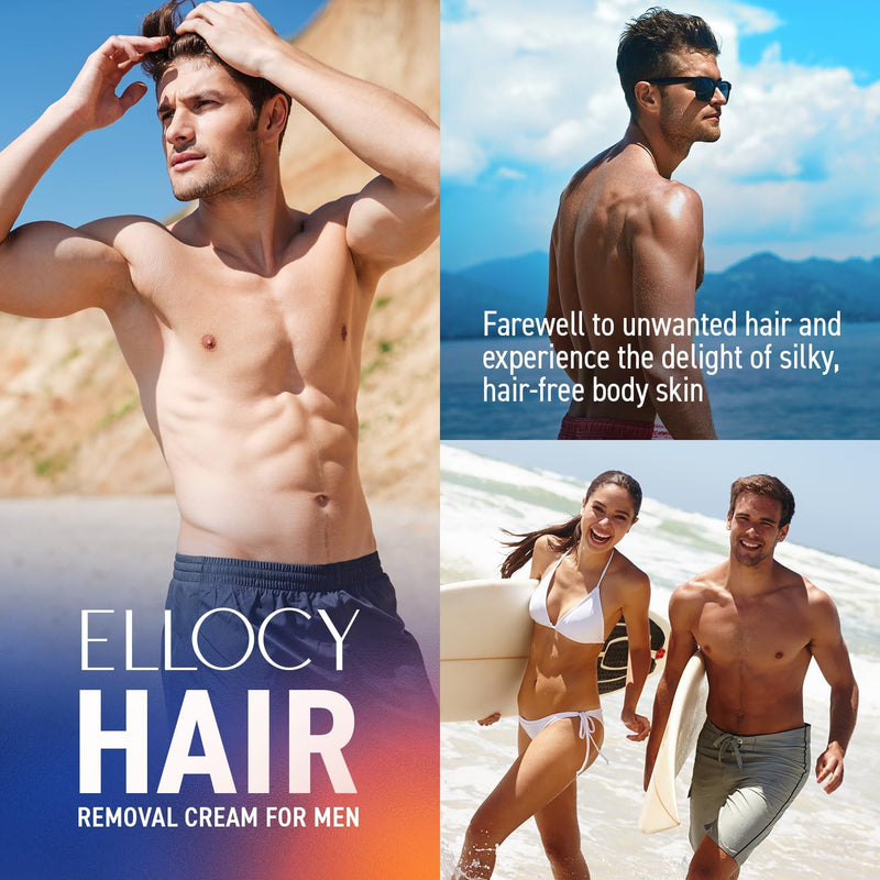 [Australia] - Hair Removal Cream for Men: Depilatory Cream For Unwanted Male Hair In Intimate/Private Area - Skin Friendly, Painless & Flawless cream (4 Ounce) 4 Ounce (Pack of 1) 