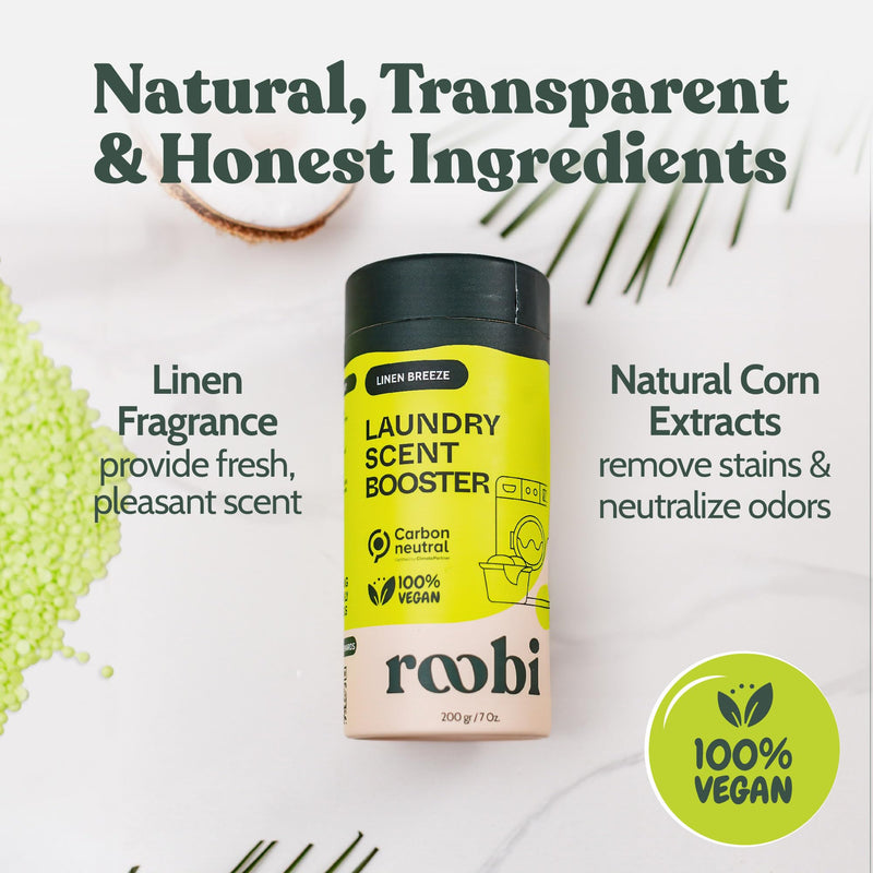 [Australia] - Sustainable Laundry Scent Booster Beads. Linen Breeze Fragrance Laundry Beads. Up to 20 Washing Cycles. Carbon Neutral, 100% Vegan. 