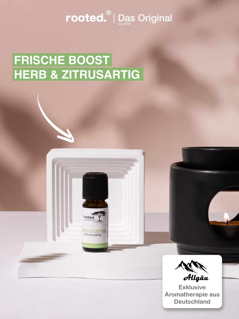[Australia] - rooted.® ORGANIC Lemongrass Oil 10ml [100% NATURALLY PURE] - Real Lemongrass - Essential Oil for Aromatherapy, Fragrance Lamp, Diffusers, Room Fragrance, Scented Candles and Soaps Lemongrass Oil (10ml) 