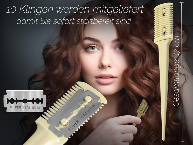[Australia] - Thinning knife for thinning and cutting hair with 10 replacement blades 