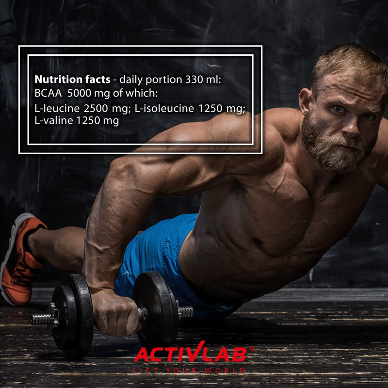 [Australia] - Activlab BCAA Xtra Drink Ready-to-Drink; Set of 24 x 330 ml cans 5000 mg BCAA in one can; zero sugar; orange flavor; amino acid drink; Regeneration of the body and endurance orange 330 ml (pack of 24) 