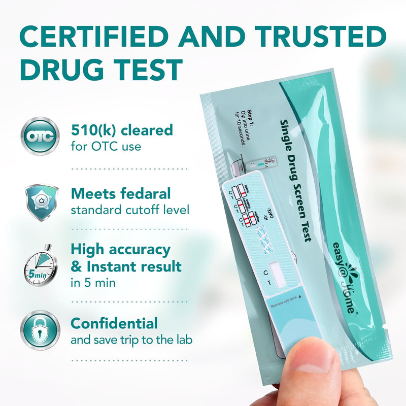 Easy@Home 9 Pack Marijuana Drug Test Kit - Urine THC Test for Home Use | THC Urine Tests (Cannabinoids Test) for Home Use, THC Detox Testing Kits 50ng/mL, Drug Testing Kit Track THC #EDTH-114