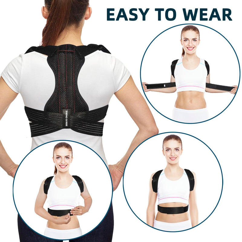 Female and male posture correctors, adjustable and providing comprehensive back support, suitable for relieving upper and lower back, shoulders, neck, collarbones, etc X-Large(37"-47")