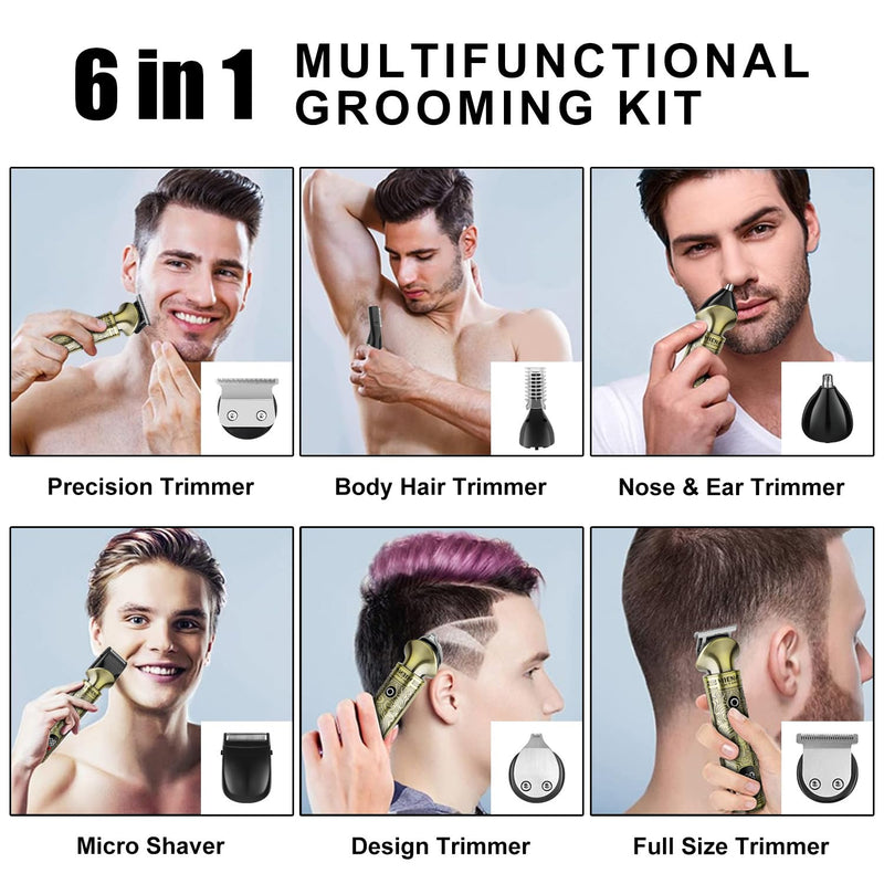 [Australia] - HIENA PRO Beard Trimmer for Men, Electric Razor & Shavers for Men, Cordless T-Blade Hair Clipper Set, Mens Grooming Kit for Shaving Face, Mustache, Body, Ear, Hair,Nose Trimmer 
