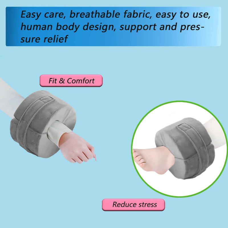 Foot & Ankle Elevation Pillow for Bed Sores & Surgery Recovery - High-Density Foam Heel Protectors with Washable Cover - Support Cushion for Elderly Care, Bedridden Patients & Post-Op Use (Small, 1PC) 1