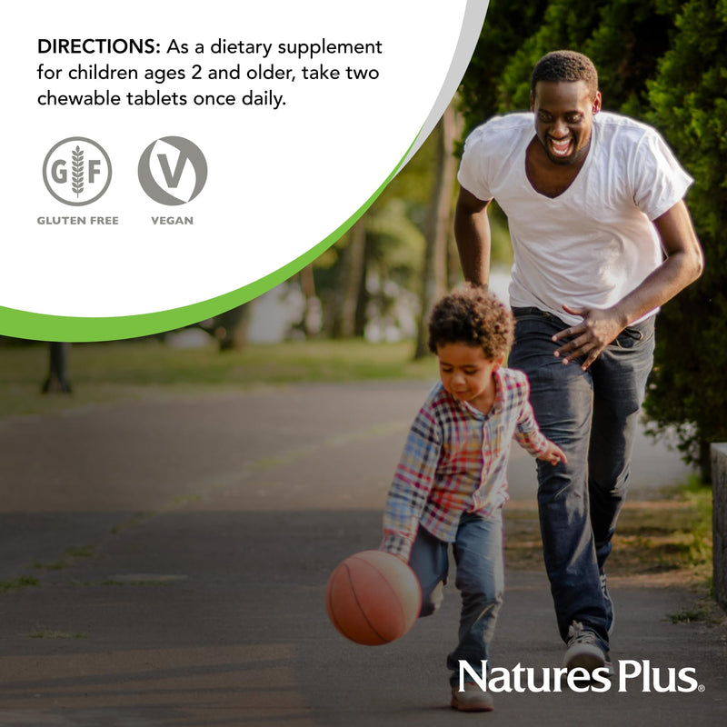 [Australia] - Natures Plus Animal Parade Gold Multivitamin Children’s Chewables - Watermelon Flavor - 120 Animal-Shaped Tablets - Vitamin D3, K2 & Probiotics - Vegan, Gluten Free - 60 Total Servings 1 