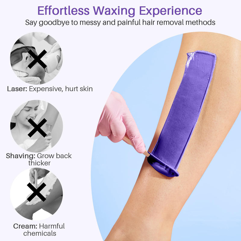 [Australia] - BLITZWAX Lavender Hard Wax Beads for Hair Removal - 1lb Coarse Hair Formula - Painless Wax for Sensitive Skin, Face, Full Body, Bikini - At-Home Waxing Beads for Women Men 16 Ounce (Pack of 1) Purple 