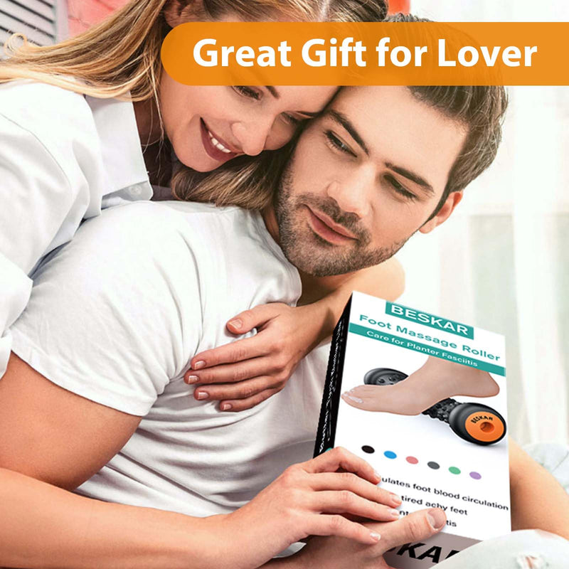 [Australia] - Foot Massage Roller for Relief Plantar Fasciitis, Foot Reflexology Tool Pressure Point Massage Roller, Deep Tissue Massage for Relieving Feet Arch Heel Pain, Myofascial Pain Syndrome Carbon Black 